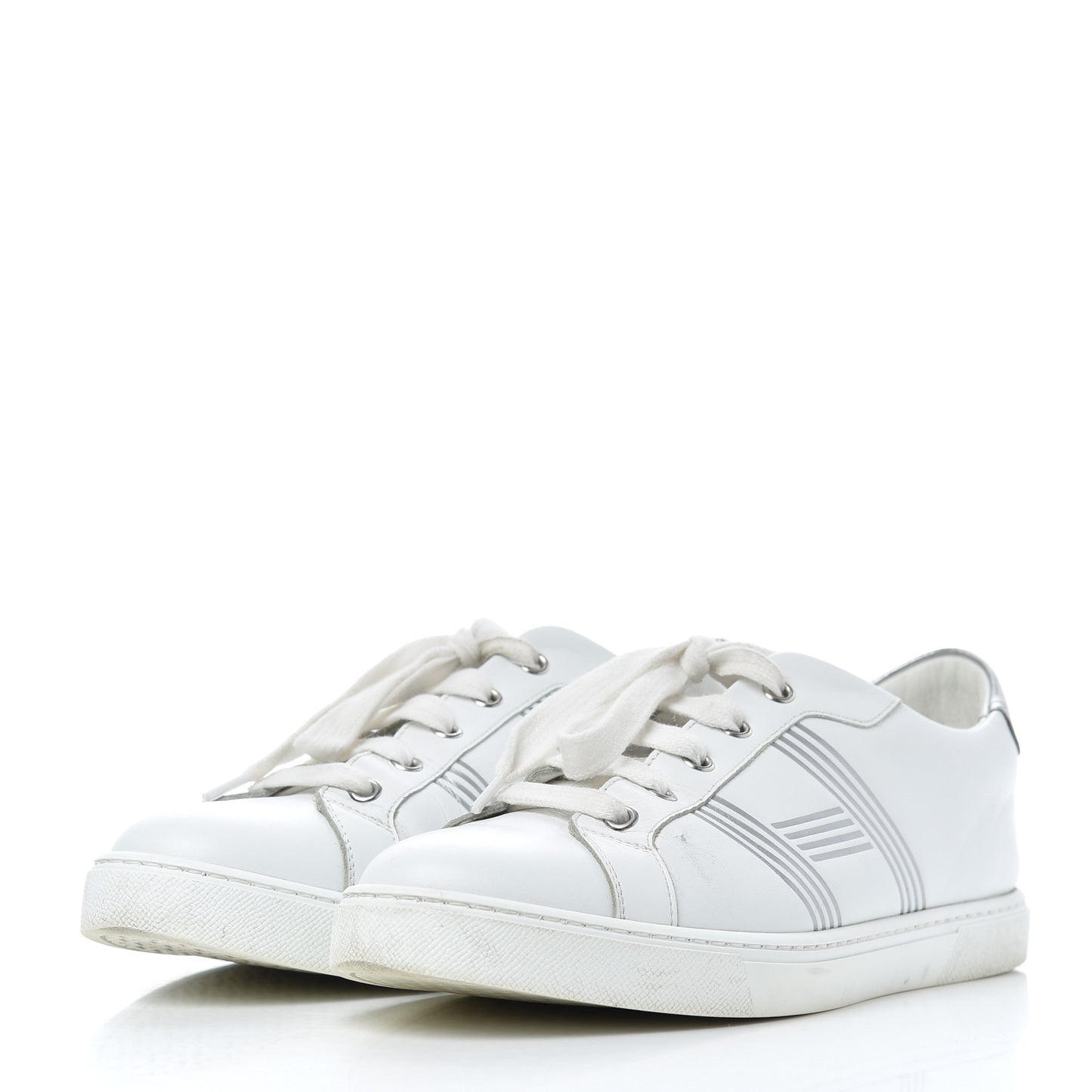 Nappa Womens Avantage Sneakers 39.5 White Argent