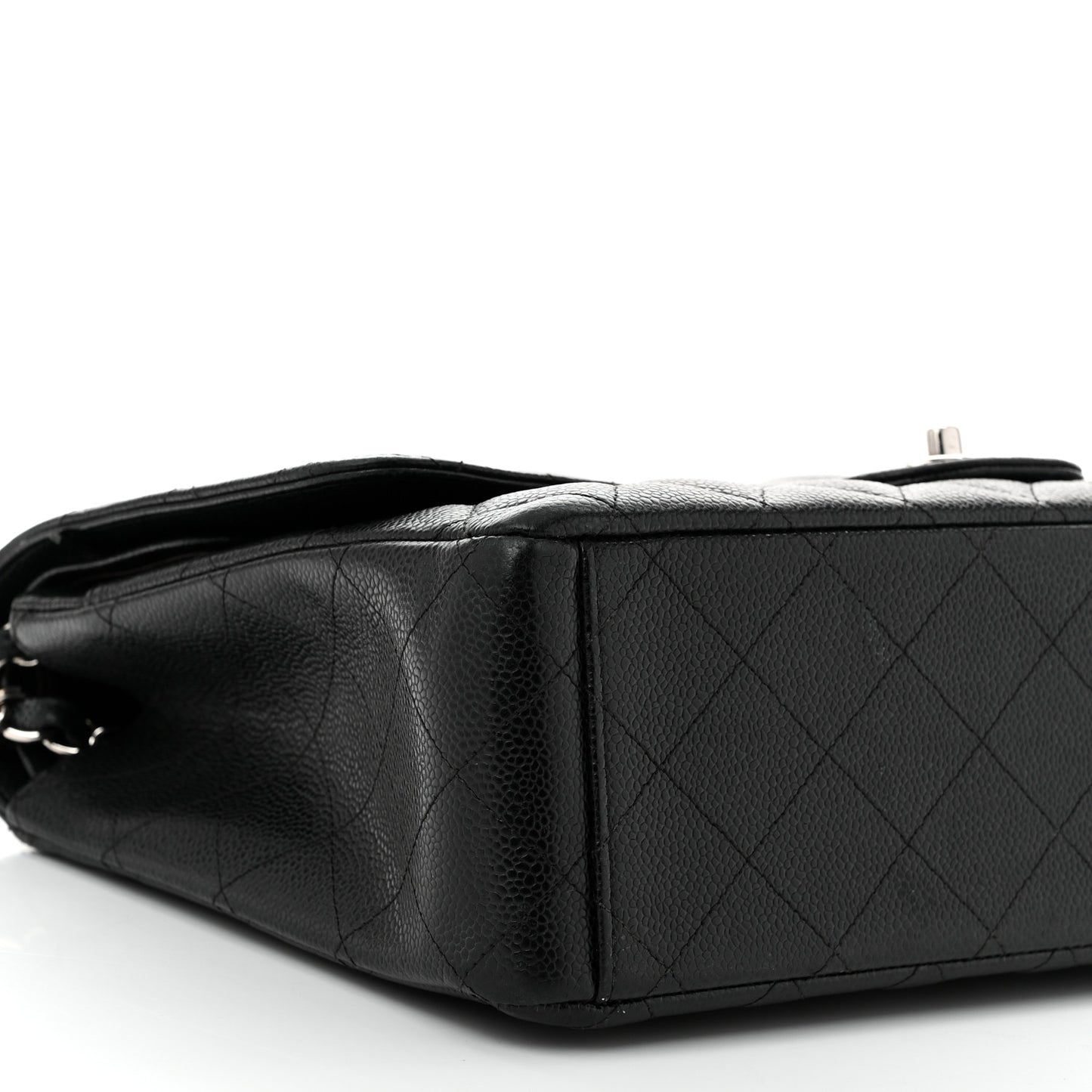 Caviar Quilted Maxi Double Flap Black
