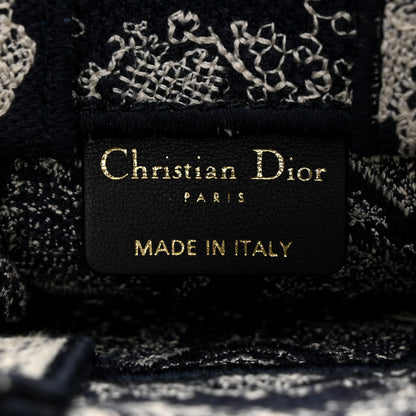 Christian Dior Canvas Toile de Jouy Reverse Embroidered Mini Book Tote Phone Bag Blue 6 of 10