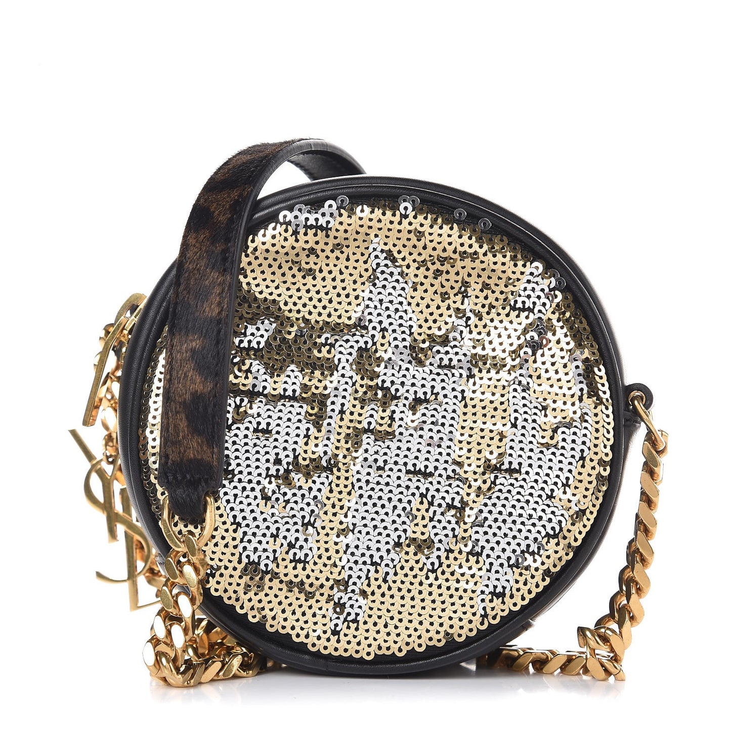 Sequin Small Bubble Chain Crossbody Black