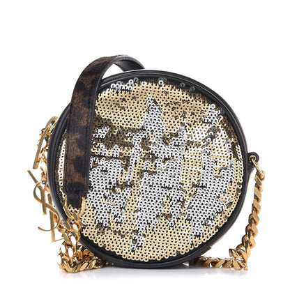 Saint Laurent Sequin Small Bubble Chain Crossbody Black 1 of 8