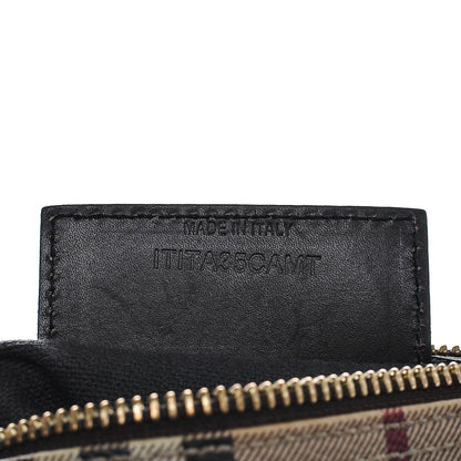 Burberry Haymarket Check Small Chester Bowling Bag Chocolate 7 of 7