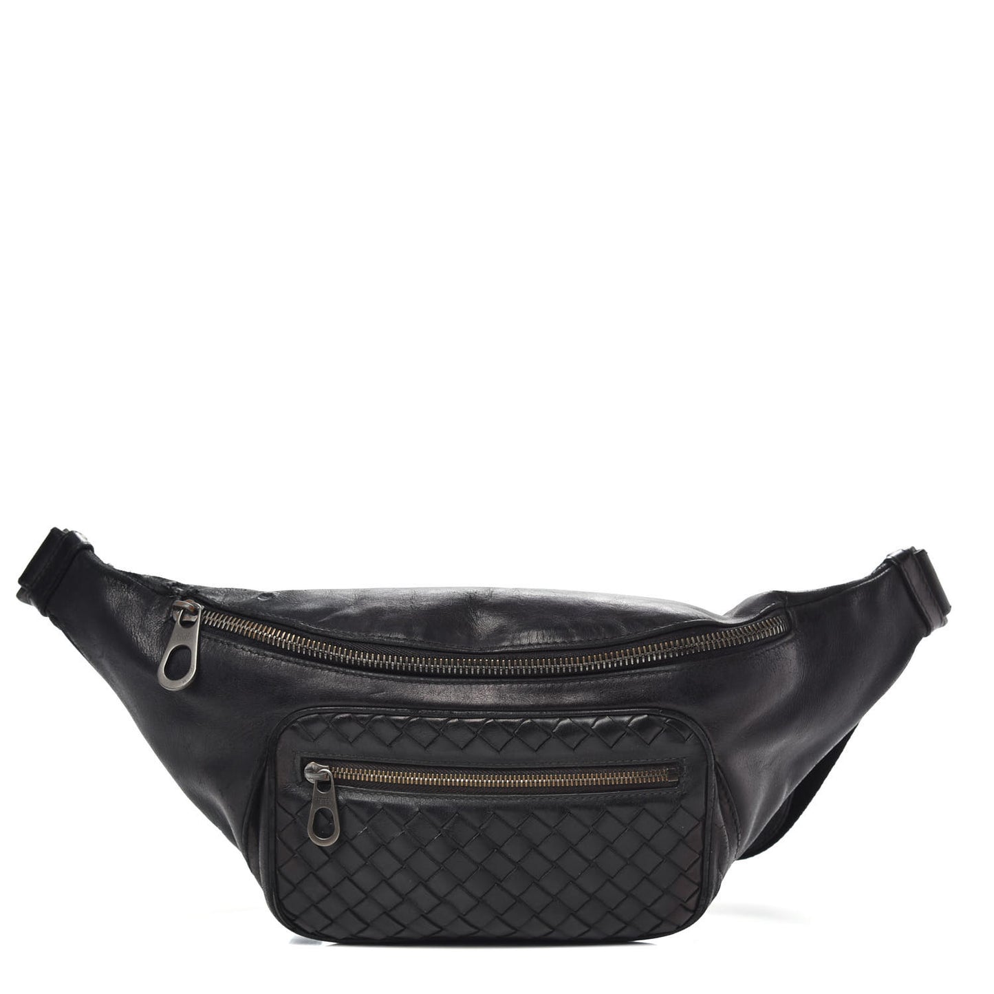 Nappa Intrecciato Belt Bag Black