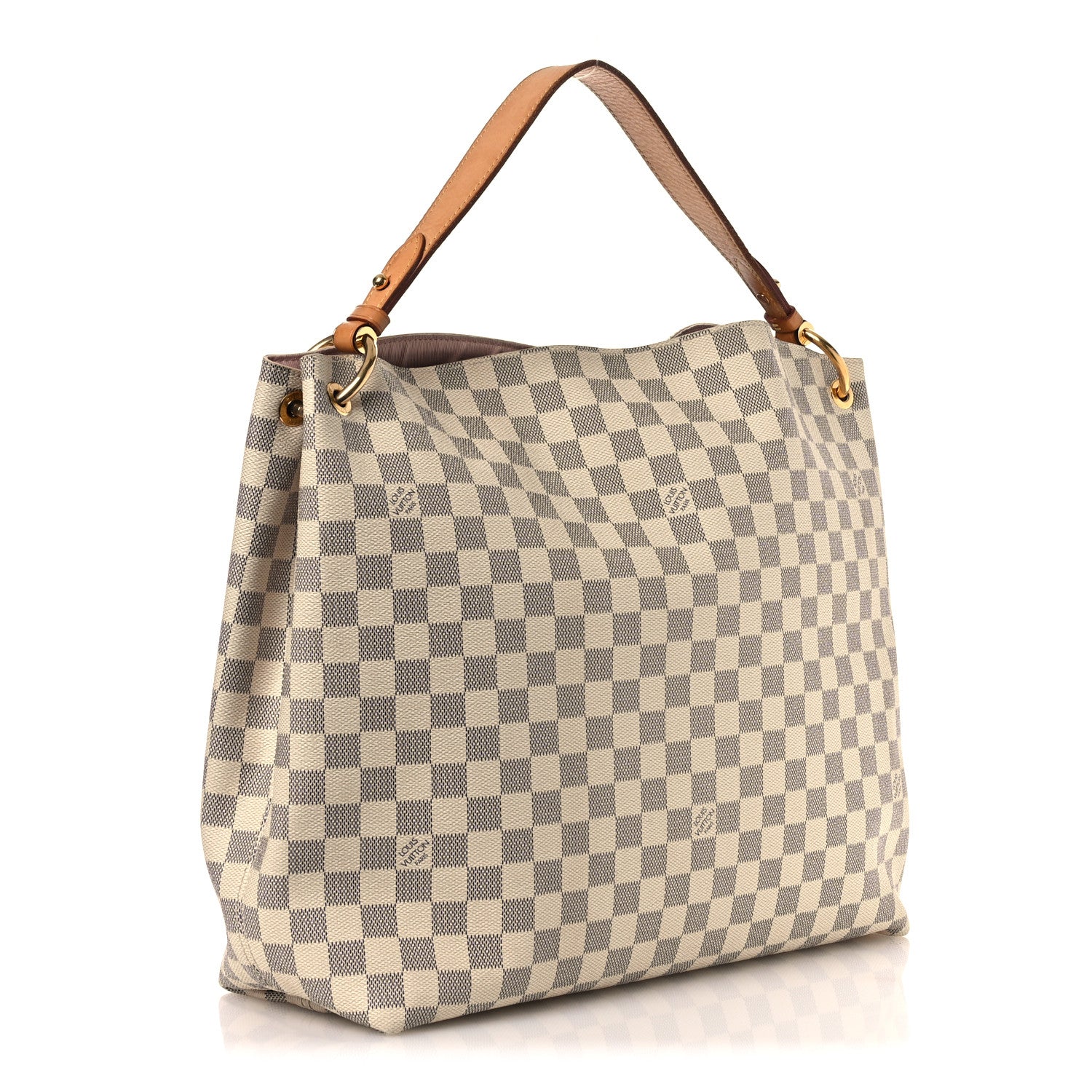 Louis Vuitton Damier Azur Graceful MM Rose Ballerine 3 of 16