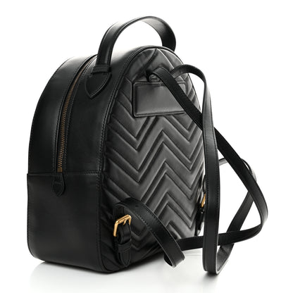 Gucci Calfskin Matelasse GG Marmont Dome Backpack Black 3 of 14