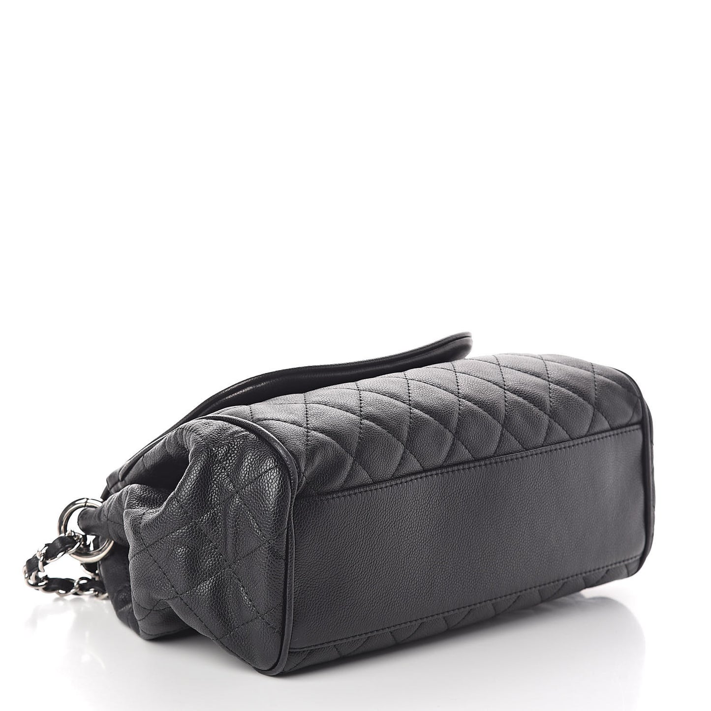 Caviar Quilted Timeless Accordion Flap Black