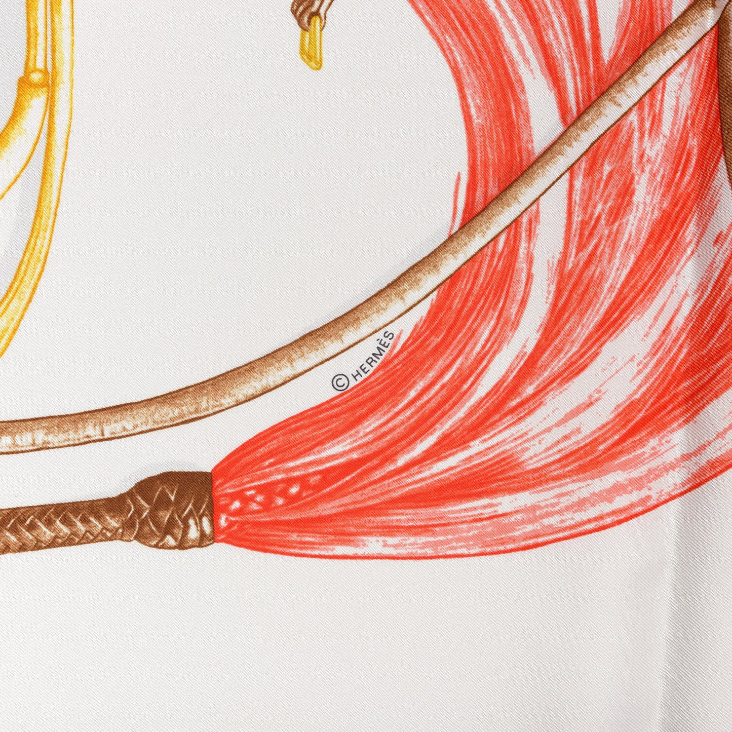 Silk Projets Carres au Crayon Scarf 90 Rouge White Or