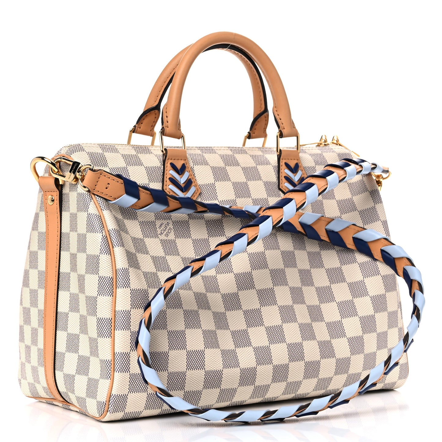 Damier Azur Braided Speedy Bandouliere 30 Blue
