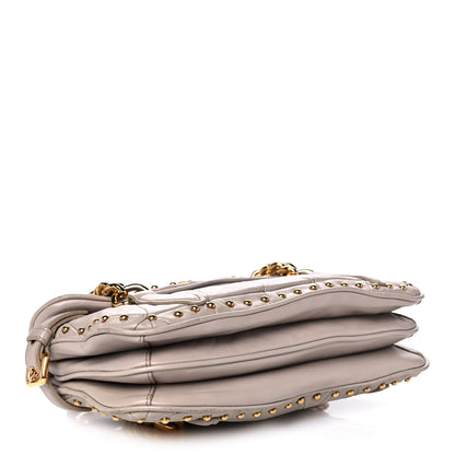 Miu Miu Nappa Quilted Studded Shoulder Bag Calce 3 of 9