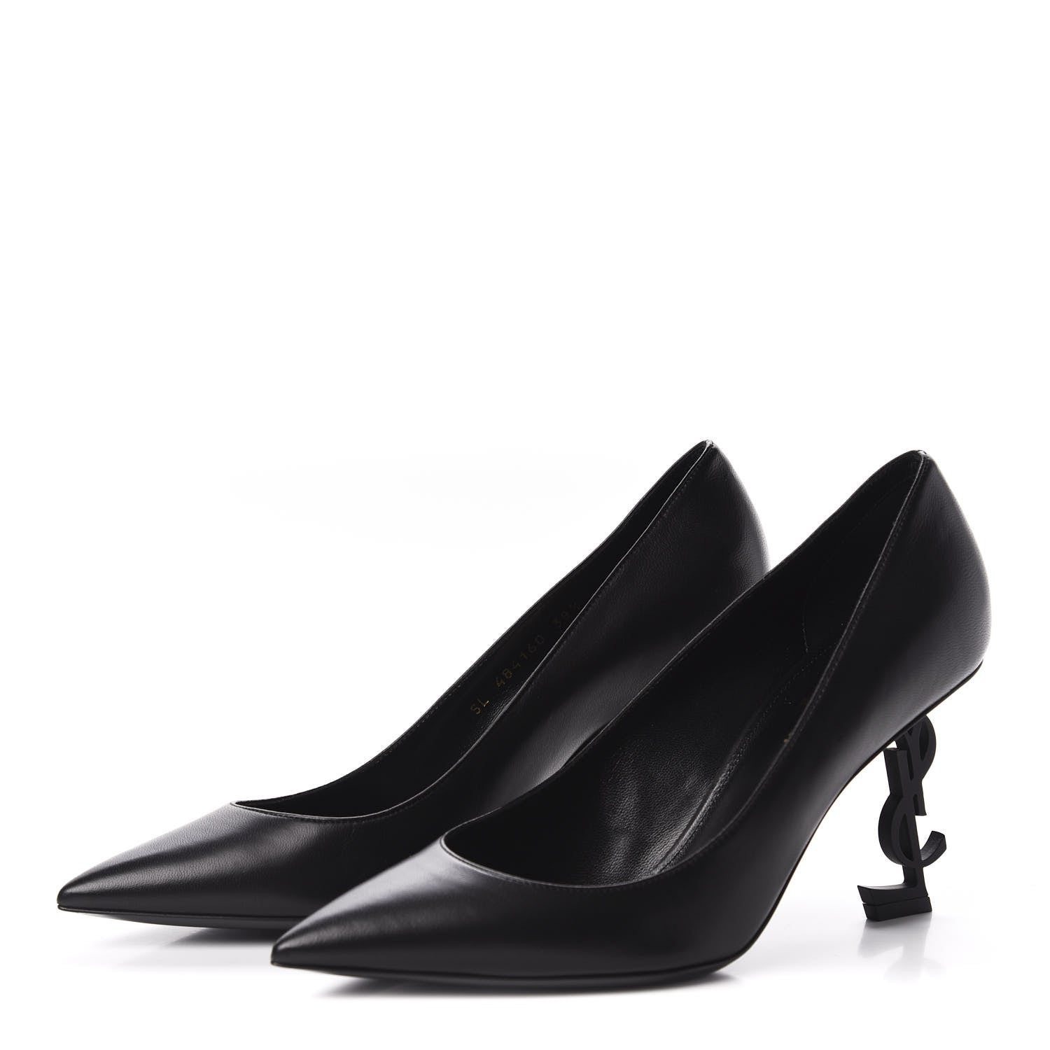 Saint Laurent Calfskin Opyum 85 Pumps 38.5 Black 2 of 10