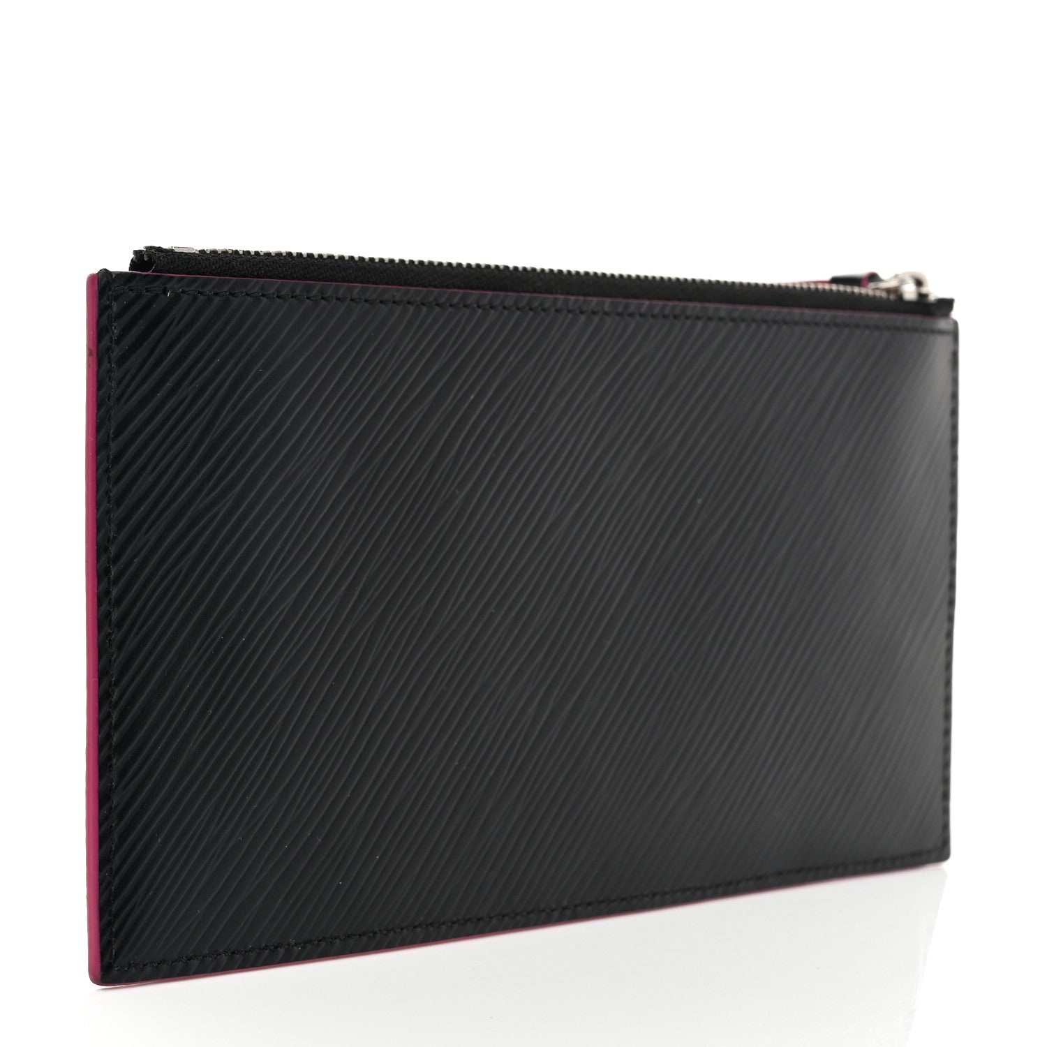 Louis Vuitton Epi Felicie Chain Wallet Zippered Insert Black Hot Pink 3 of 7