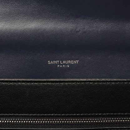 Saint Laurent Calfskin Medium Babylone Navy 6 of 10