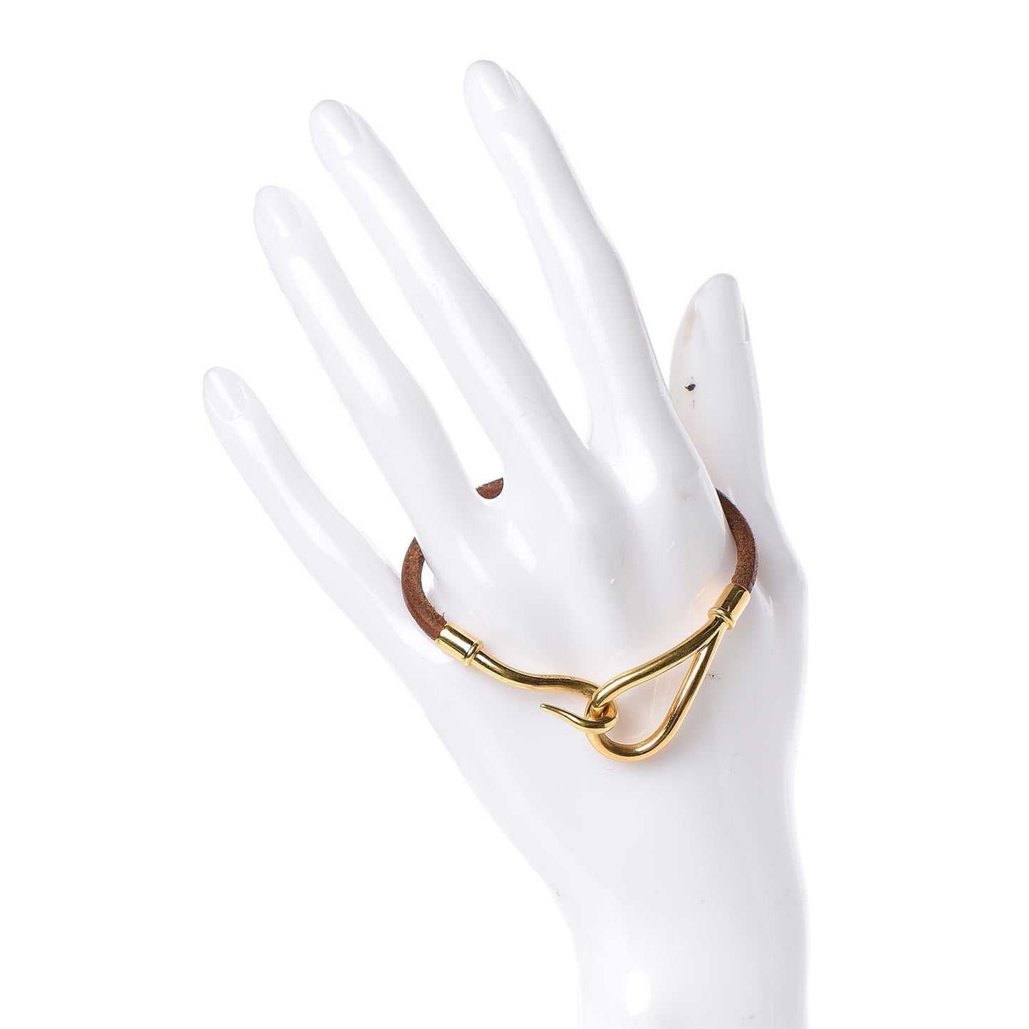 Natural Bridle Jumbo Hook Bracelet Bouton