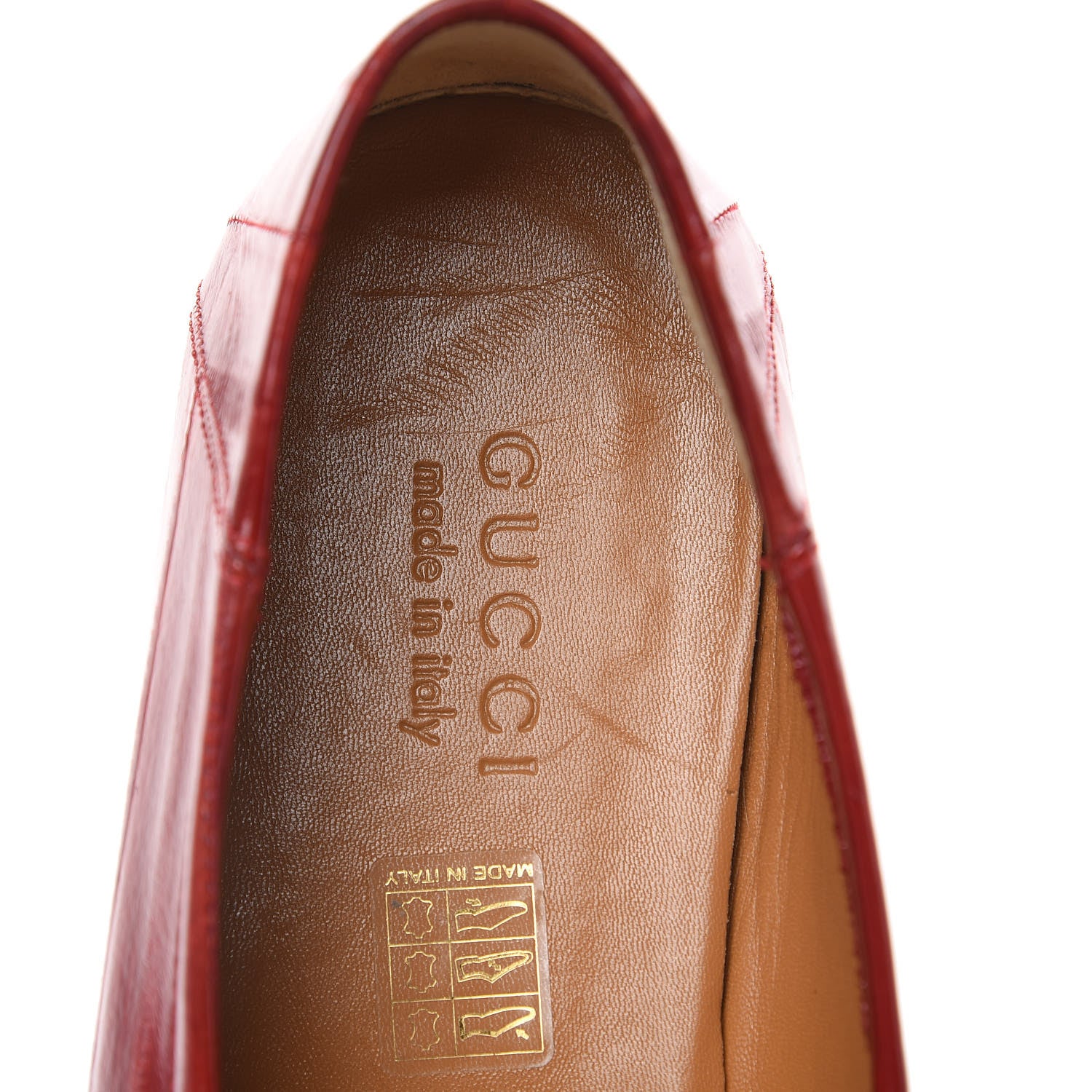 Gucci Eel Mens Brixton Horsebit Loafers 10 Vulcanic Red 7 of 9