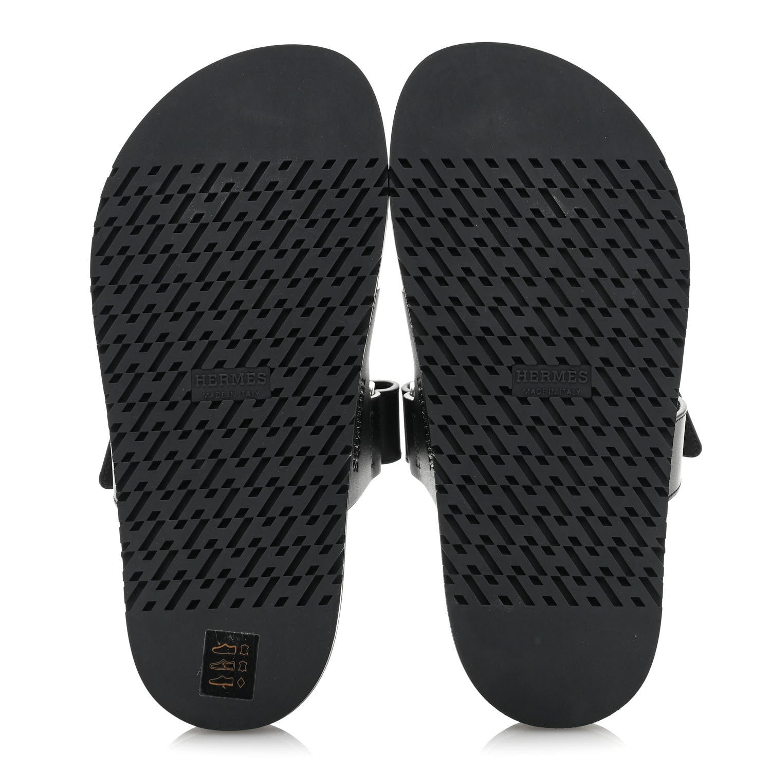 Hermes Calfskin Womens Chypre Sandals 35 Black 5 of 9