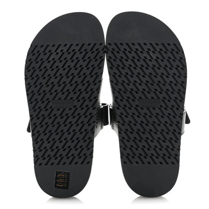 Hermes Calfskin Womens Chypre Sandals 35 Black 5 of 9