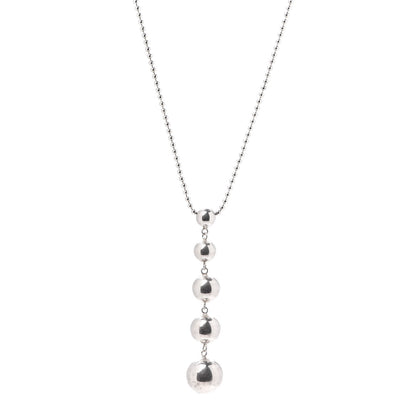 Tiffany Sterling Silver Graduated Ball Drop Necklace 1 of 5