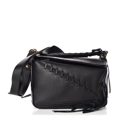 Loewe Calfskin Small Whipstitch Puzzle Bag Black 1 of 9