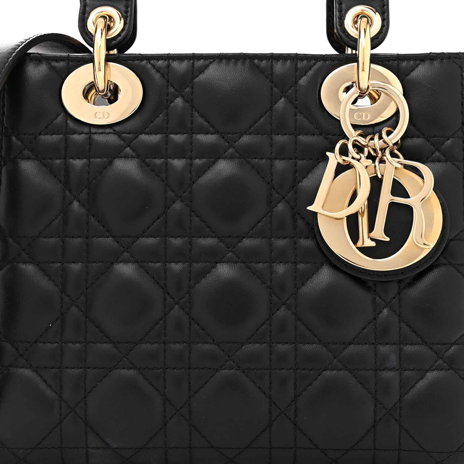 Christian Dior Lambskin Cannage Small Lucky Badges My Lady Dior Black 8 of 16