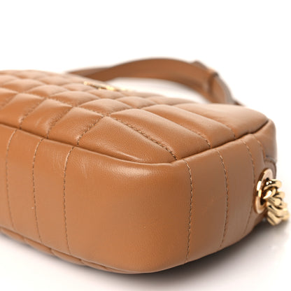 Burberry Lambskin Quilted Mini Lola Camera Bag Maple Brown 9 of 9