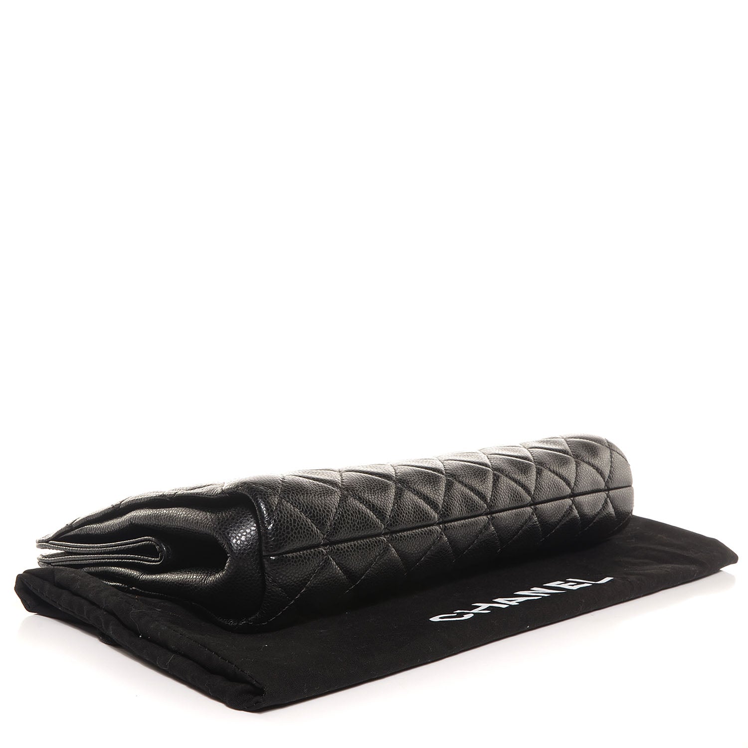 Chanel Caviar Quilted CC Large Clutch Black 4 of 7