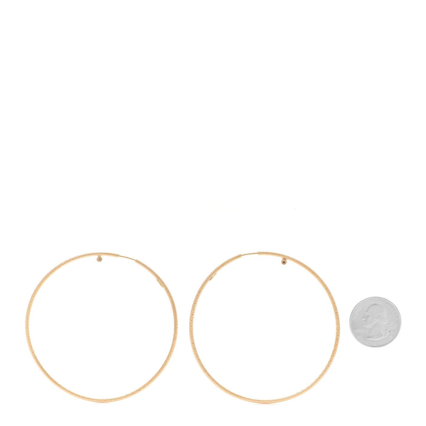 18K Yellow Gold Ruby Large Hoop Earrings
