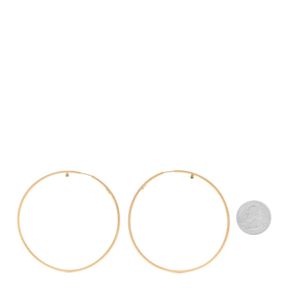 Roberto Coin 18K Yellow Gold Ruby Large Hoop Earrings 2 of 5