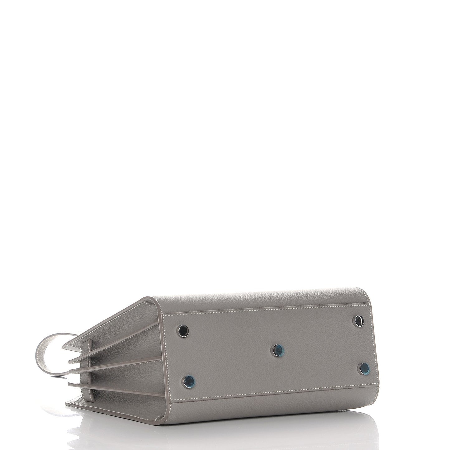 Grained Calfskin Baby Sac De Jour Grey