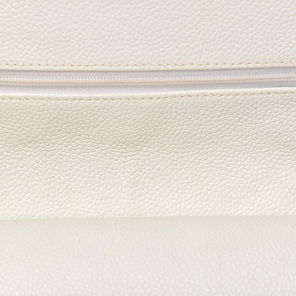 Chanel Caviar Quilted Medium Double Flap White 12 of 15
