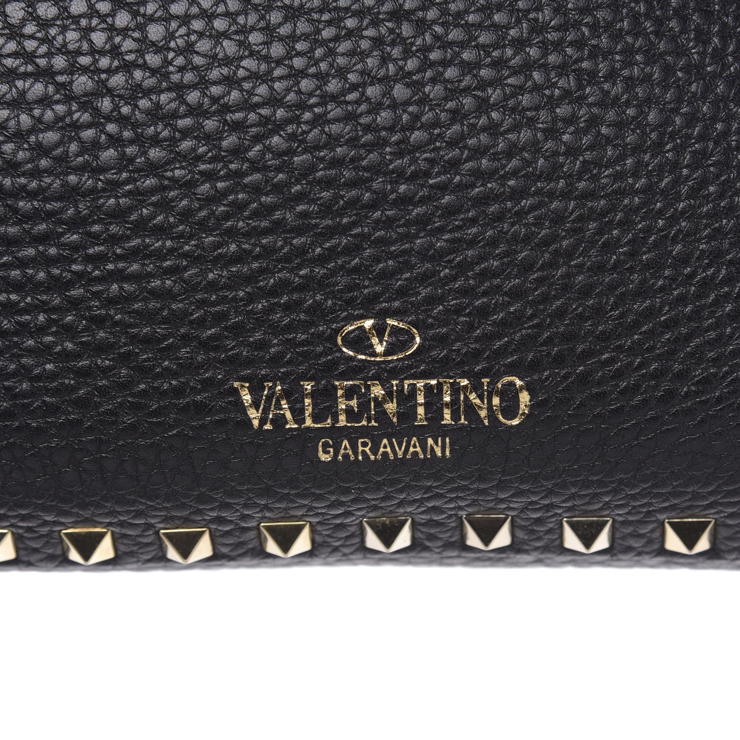 Valentino Garavani Pebbled Calfskin Small Rockstud Flip-Lock Messenger Bag Black 9 of 9