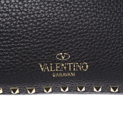 Valentino Garavani Pebbled Calfskin Small Rockstud Flip-Lock Messenger Bag Black 9 of 9