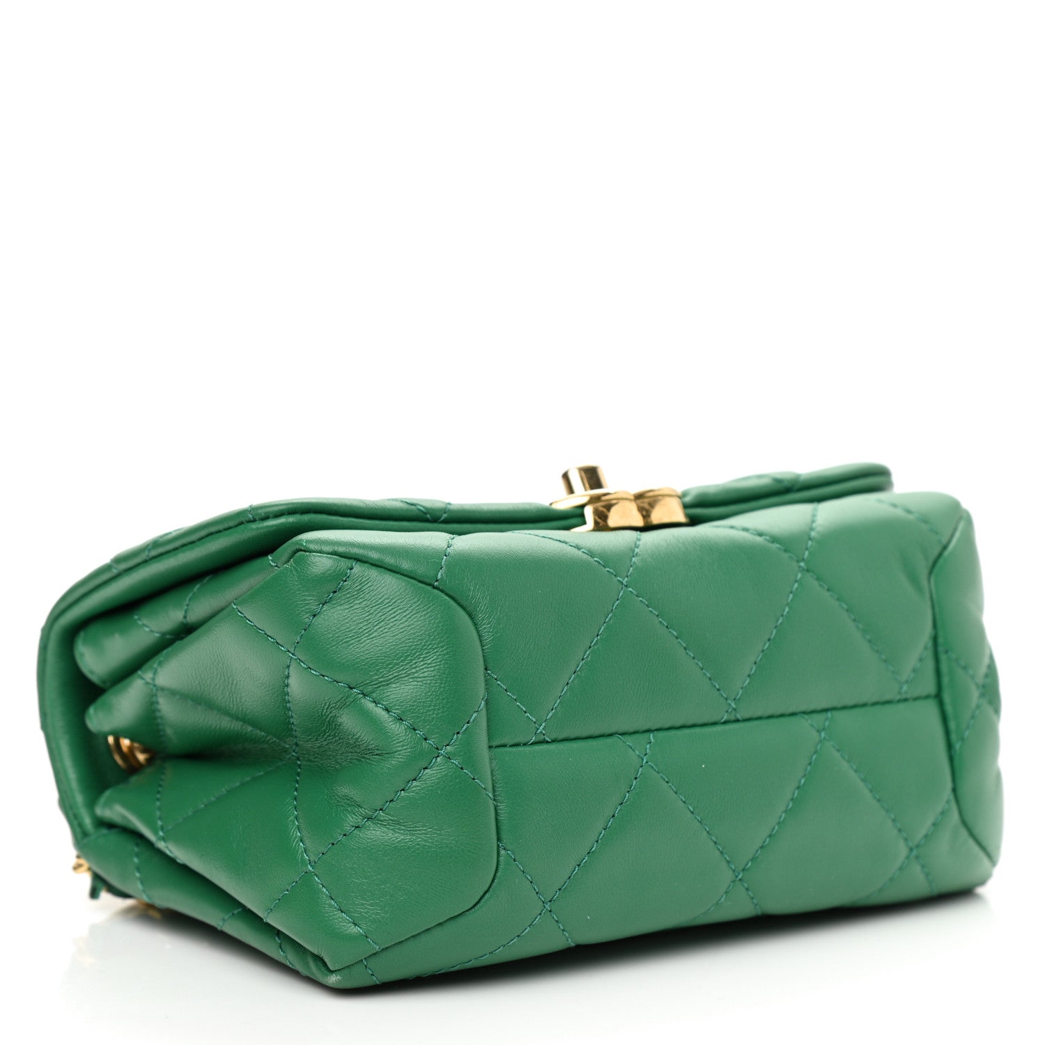 Chanel Lambskin Quilted Mini Color Match Flap Green 4 of 10