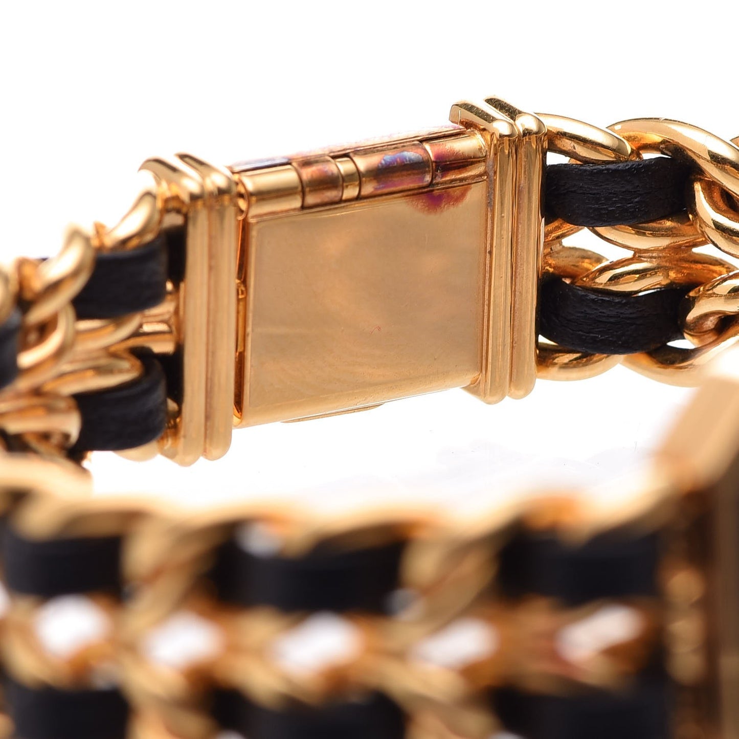 Stainless Steel Lambskin 20mm Chain Premiere Quartz Watch Gold L