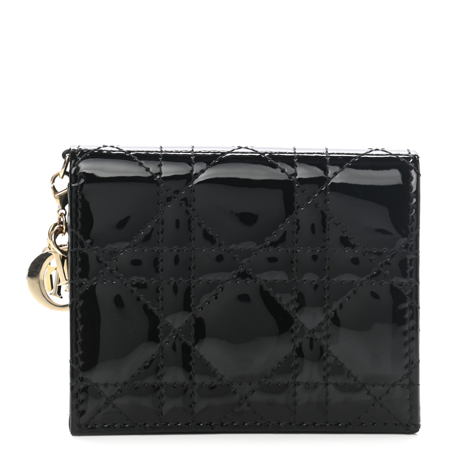 Christian Dior Patent Cannage Mini Lady Dior Wallet Black 1 of 7