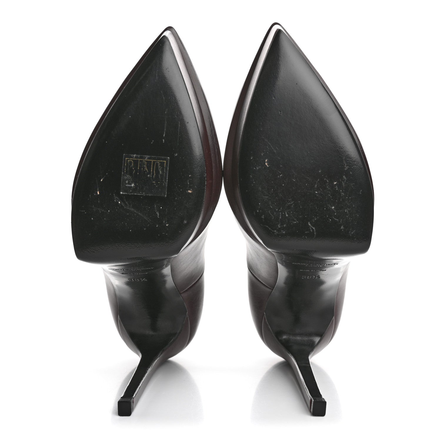 Saint Laurent Calfskin Janis 105 Platform Pumps 38.5 Cordovan 6 of 9