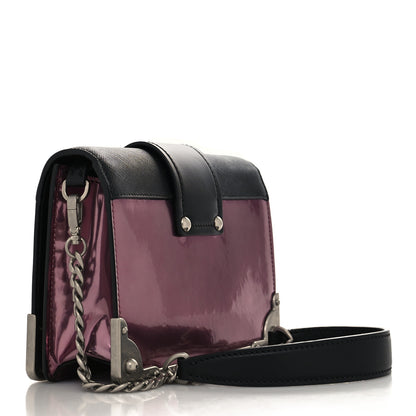 Prada Metallic Vitello Saffiano Cahier Bag Ibisco Black 3 of 11