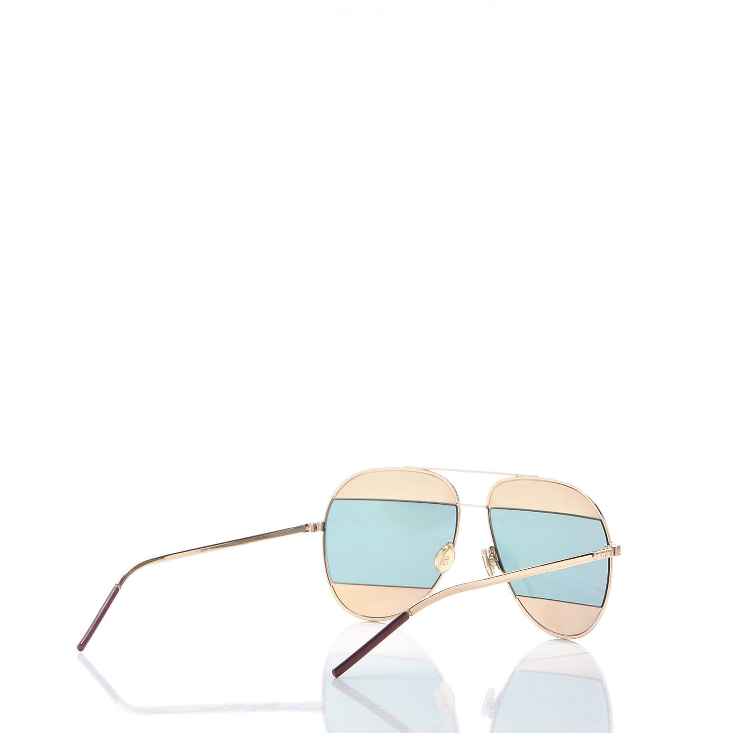 Christian Dior Split 1 Aviator Sunglasses Gold 4 of 6