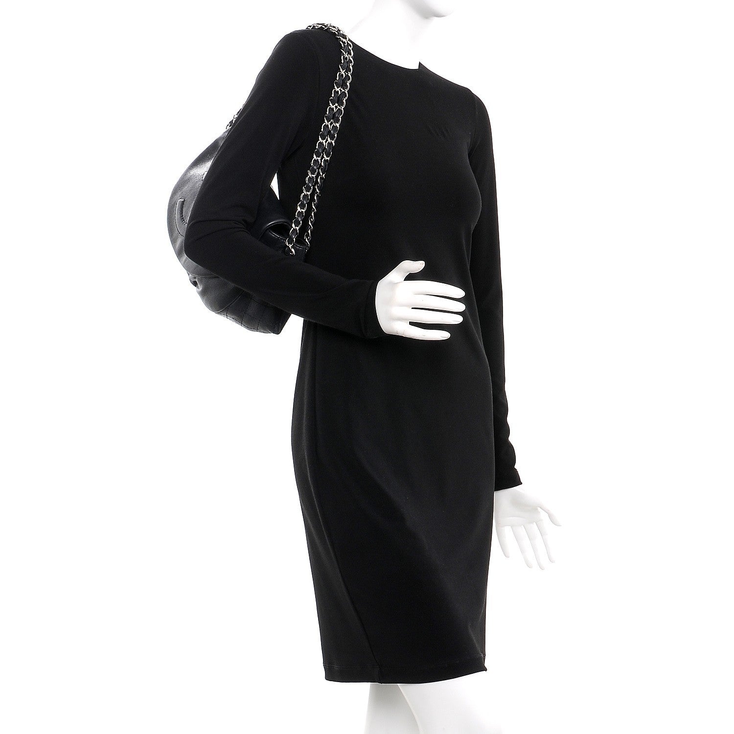 Chanel Caviar Half Moon Large Flap Black 2 of 10
