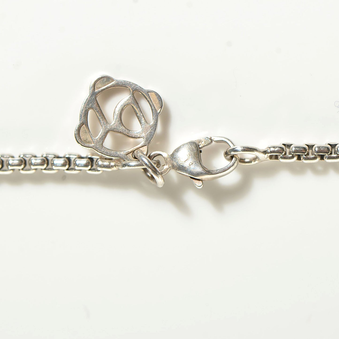 Sterling Silver Pave Diamond Petite Bead Necklace