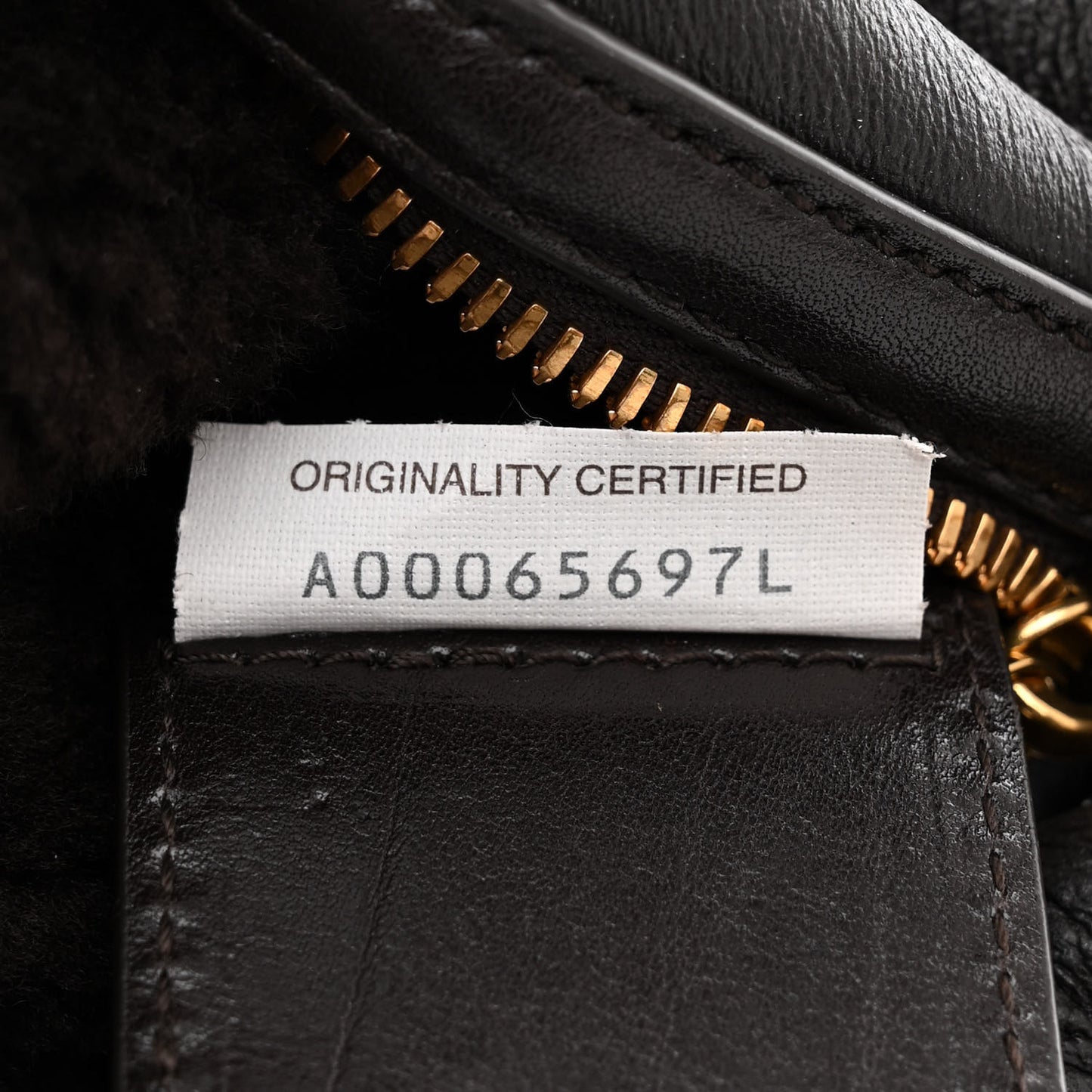 Calfskin Shearling Aviator Mini Jodie Dark Brown Fondant