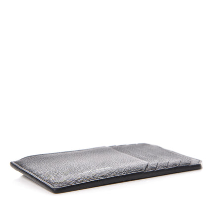 Saint Laurent Grained Calfskin 5 Fragments Zip Pouch Card Holder Black 4 of 7