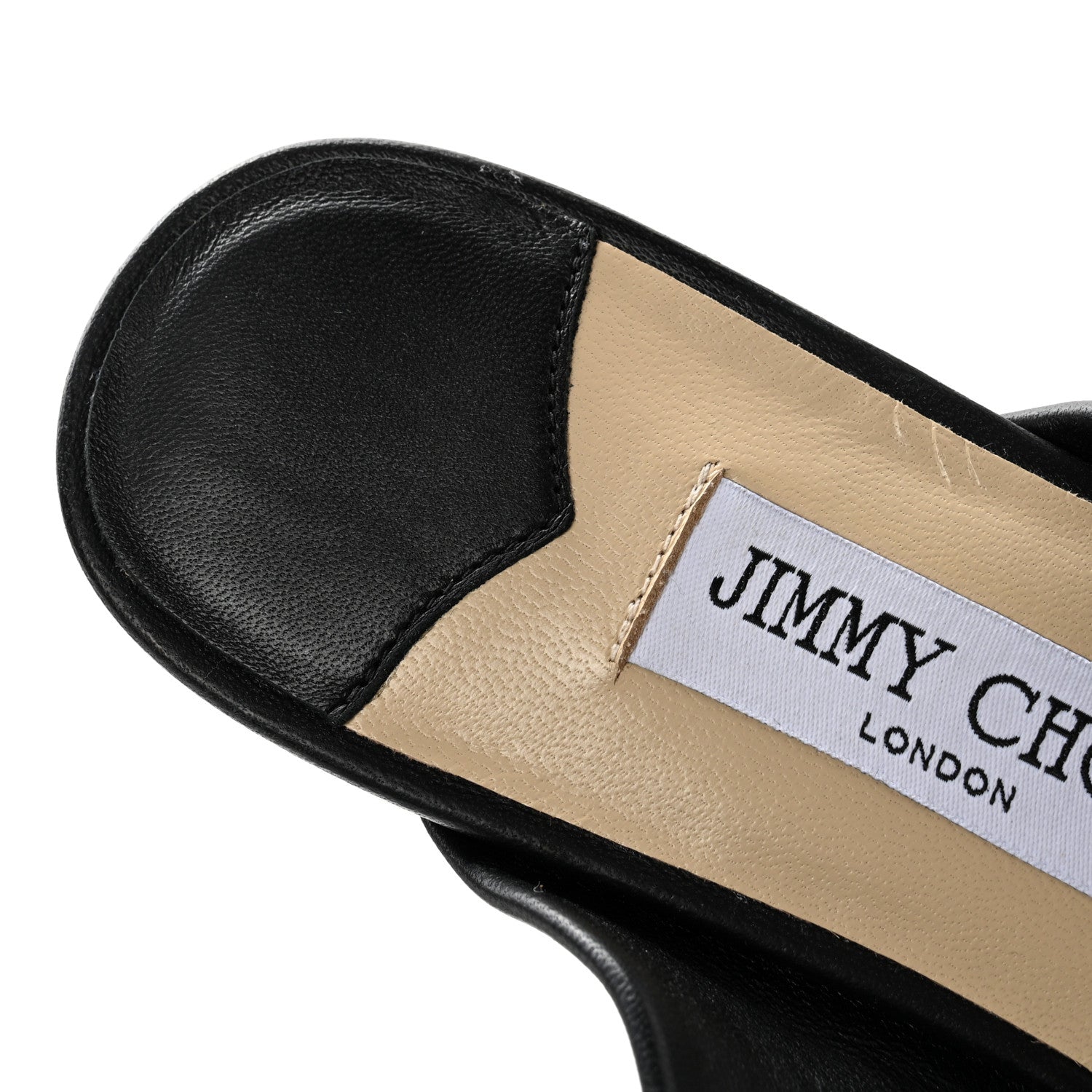 Jimmy Choo Nappa Narisa Flat Sandals 37.5 Black 11 of 12