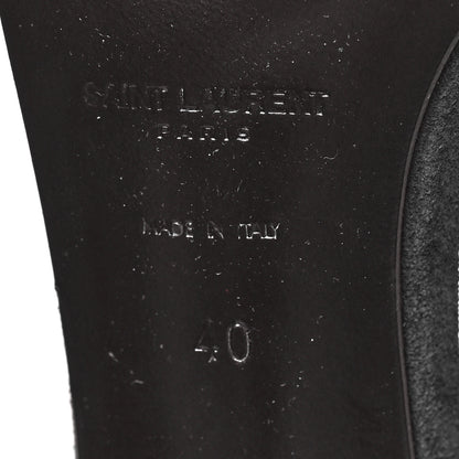 Saint Laurent Suede Mica Buckle Western Ankle Sandals 40 Brown 7 of 7