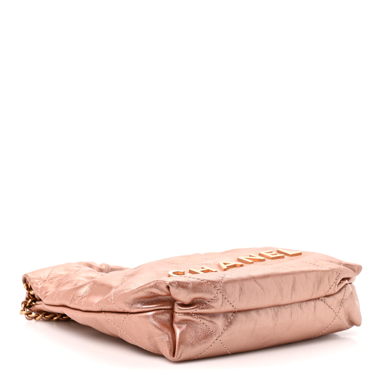 Chanel Metallic Calfskin Quilted Mini Chanel 22 Copper 4 of 10