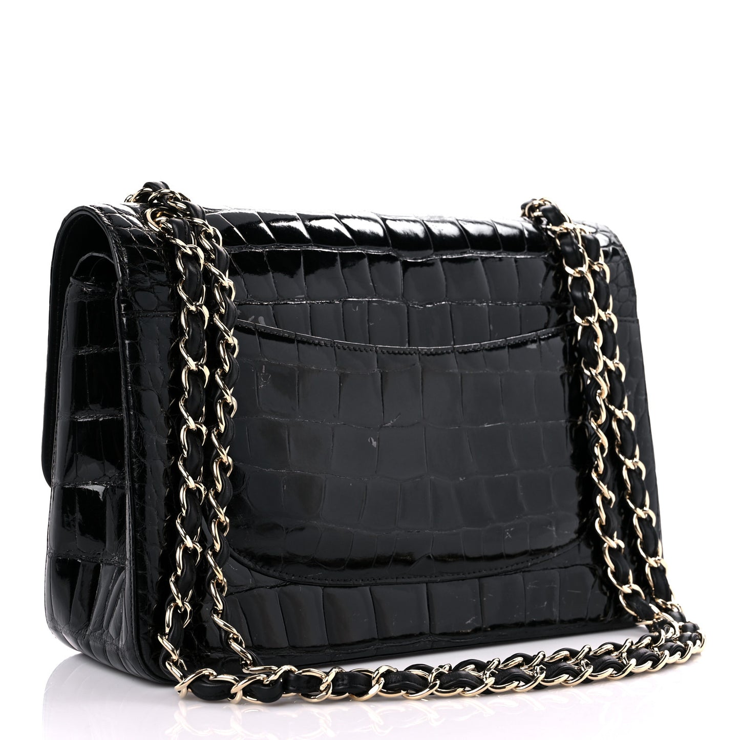 Alligator Jumbo Double Flap Black