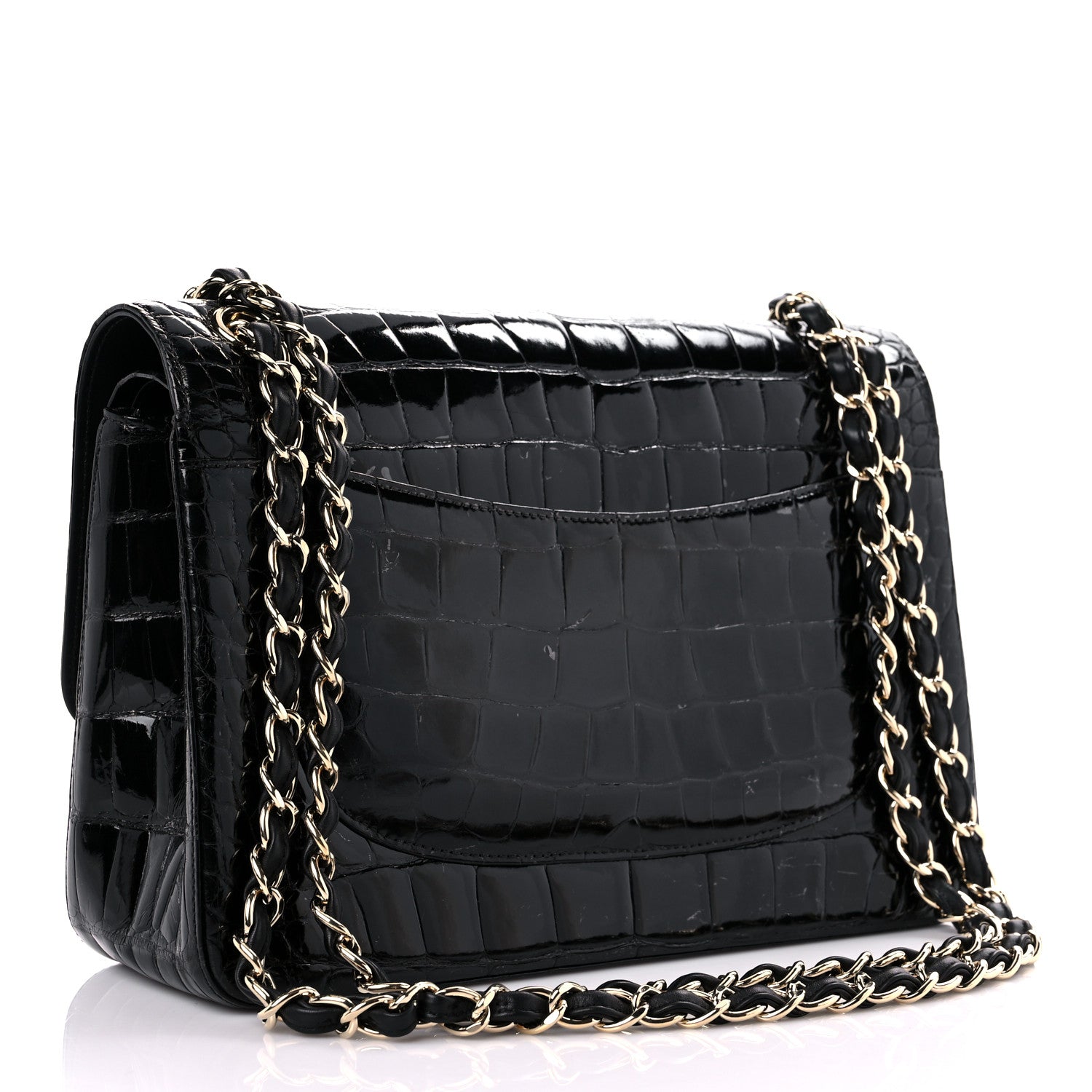 Chanel Alligator Jumbo Double Flap Black 3 of 16