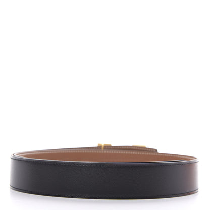 Hermes Box Togo H Belt 90 Black Gold 2 of 7