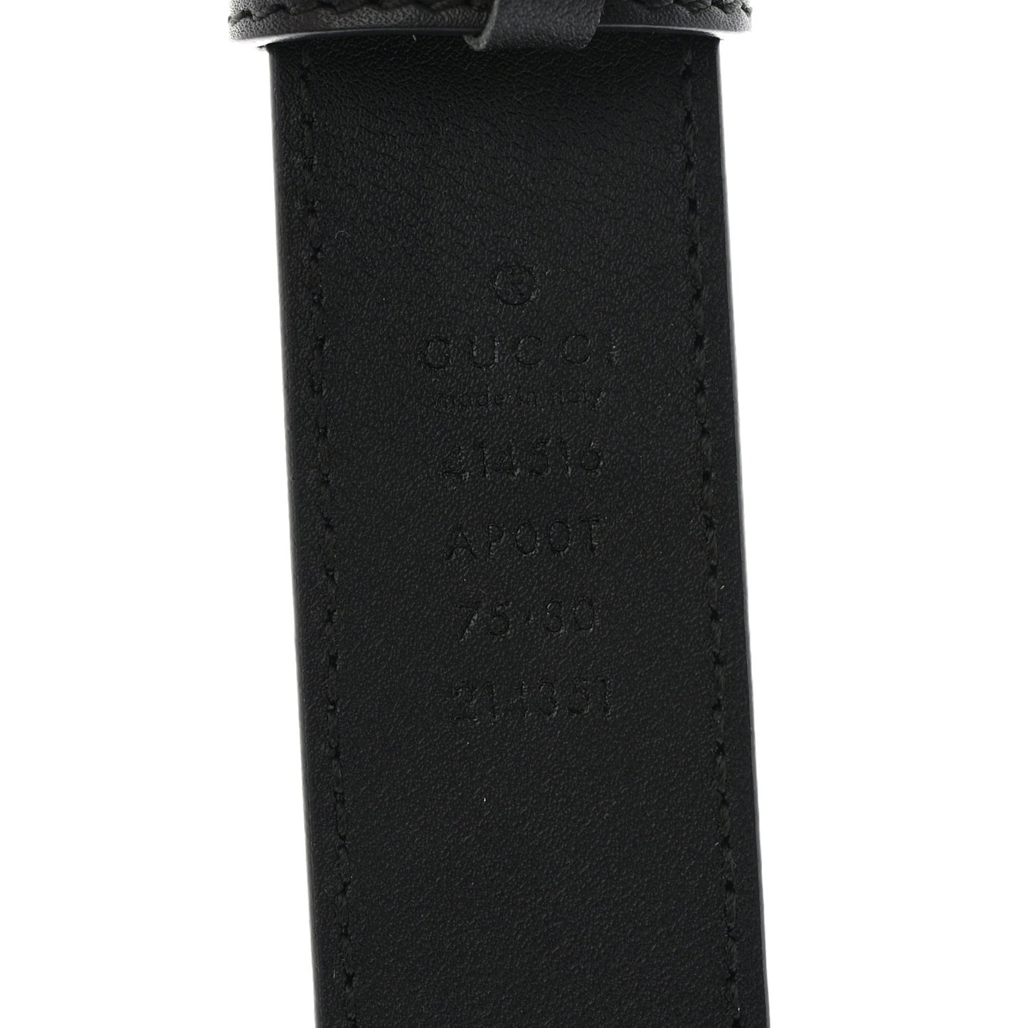 Calfskin Double G 40mm Belt 75 30 Black