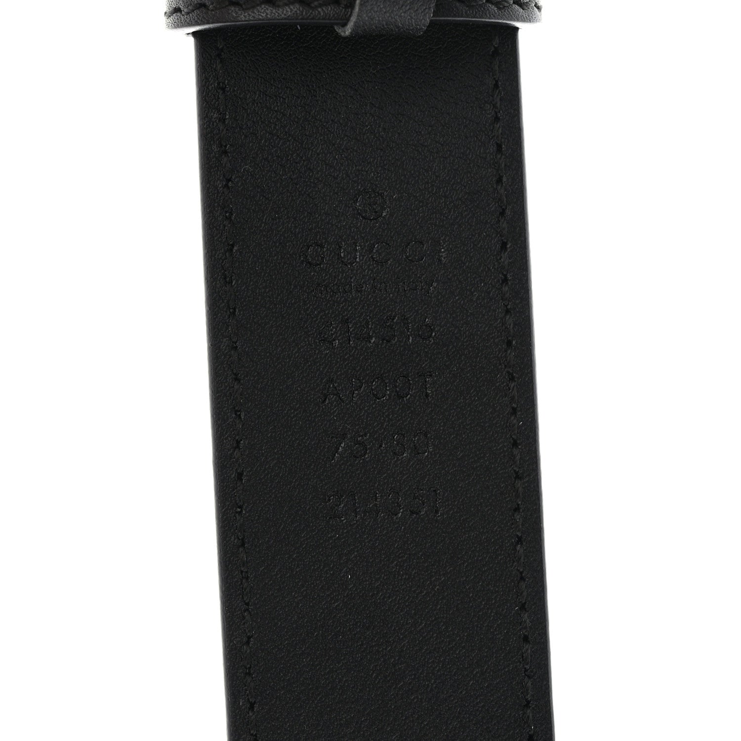 Gucci Calfskin Double G 40mm Belt 75 30 Black 3 of 6