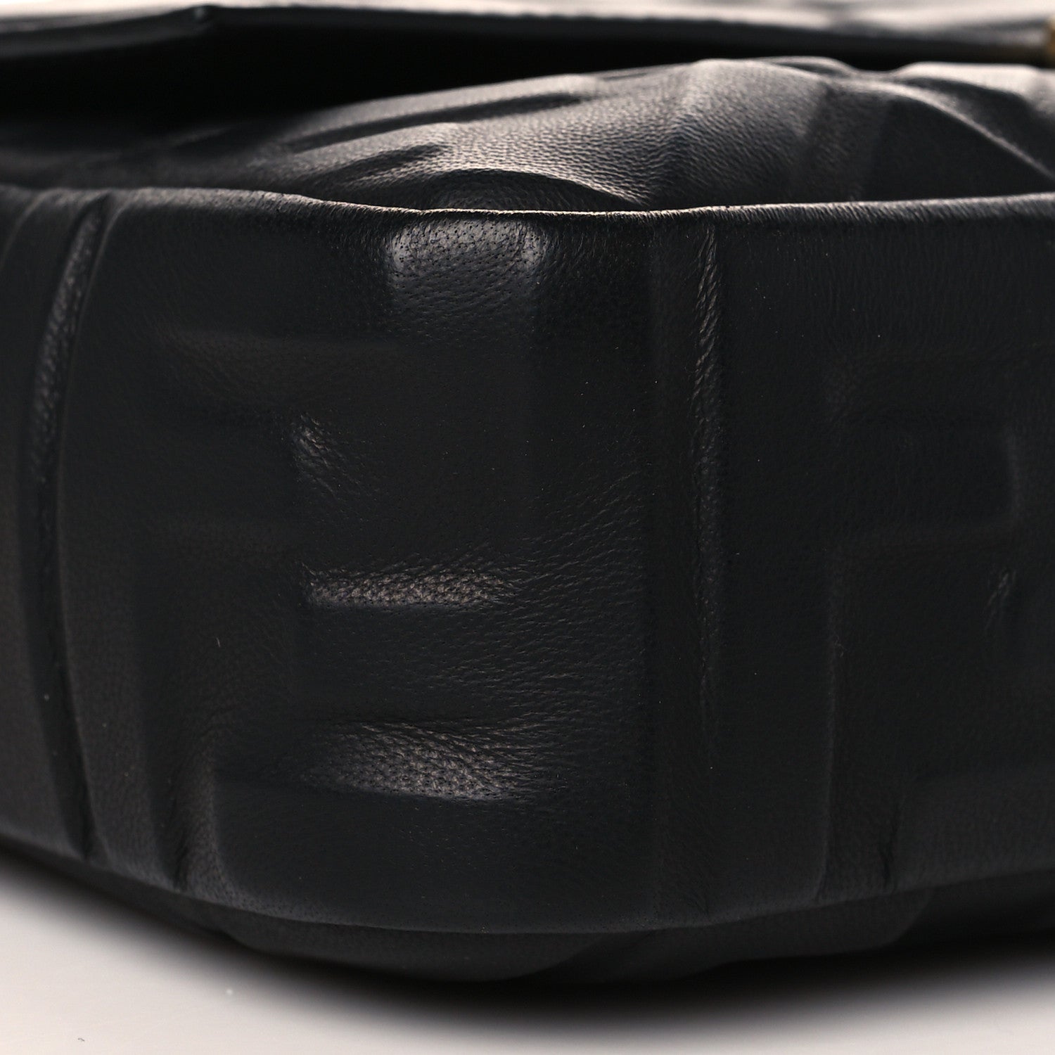 Fendi Nappa FF 1974 Embossed Baguette Black 9 of 10